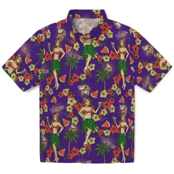 minnesota vikings hawaiian girls design purple hawaiian shirts best selling