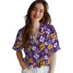 Minnesota Vikings Hawaiian Shirt – Hibiscus Flower Design