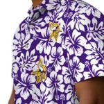 Minnesota Vikings Hawaiian Shirt – Hibiscus Motif