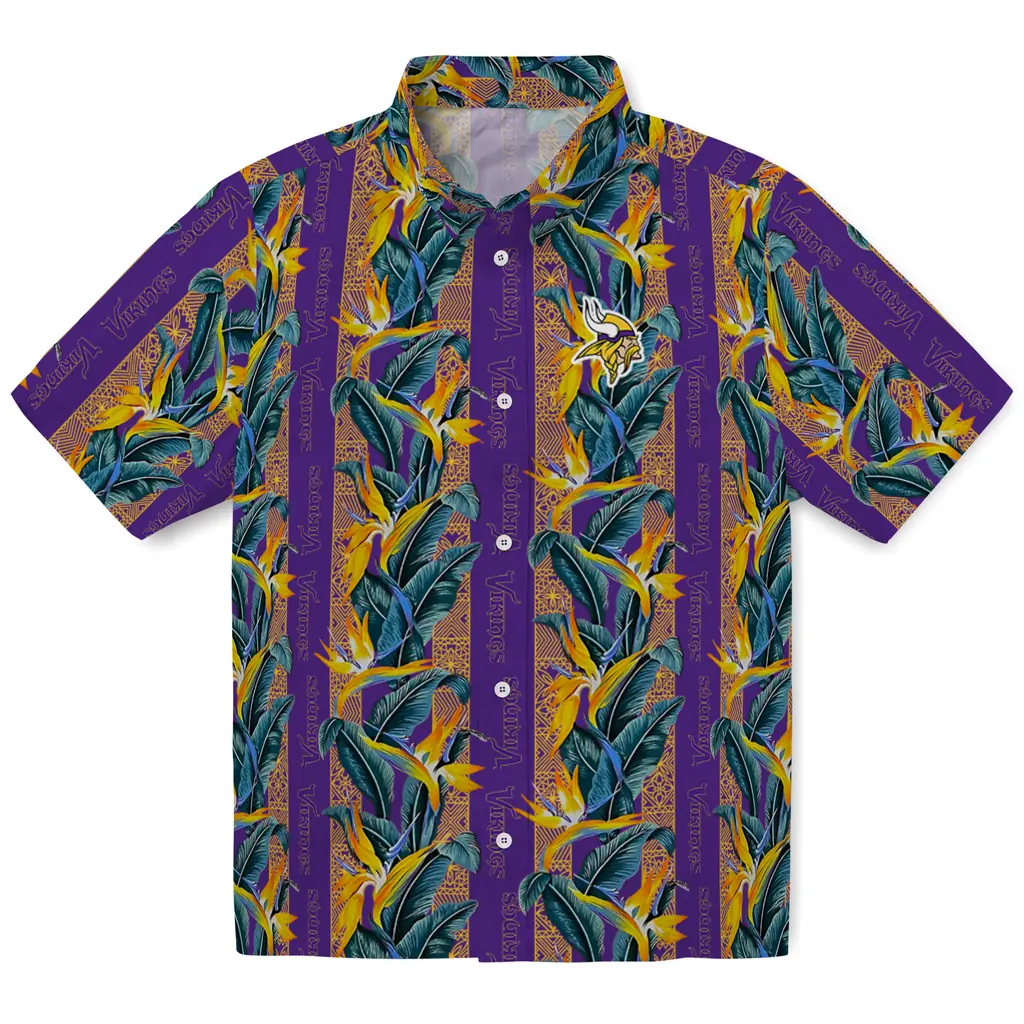 Minnesota Vikings Hawaiian Shirt - Paradise Vines minnesota vikings paradise vines purple hawaiian shirts best selling