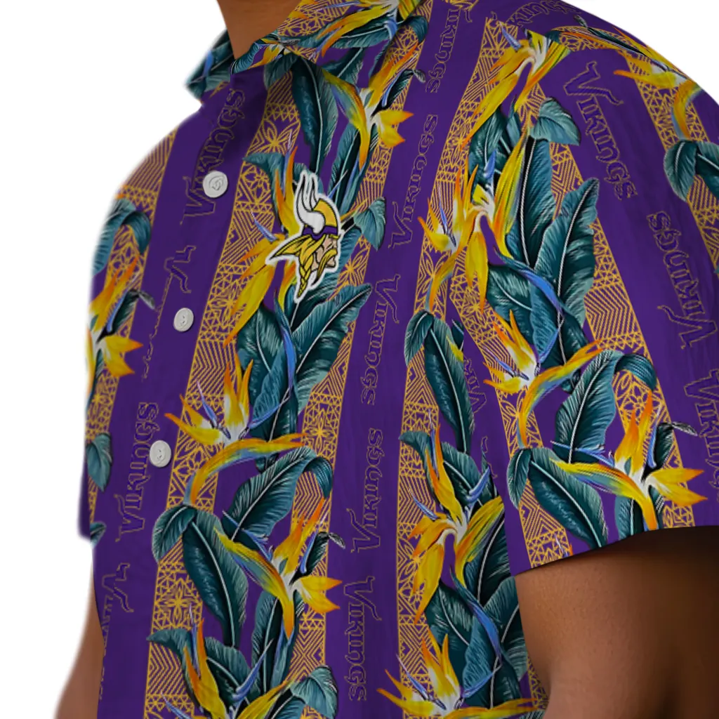 Minnesota Vikings Hawaiian Shirt - Paradise Vines minnesota vikings paradise vines purple hawaiian shirts trendy