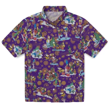 minnesota vikings simpsons christmas purple hawaiian shirts best selling