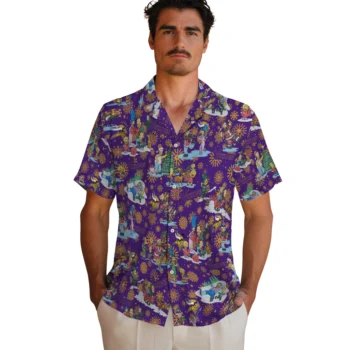 minnesota vikings simpsons christmas purple hawaiian shirts fashion forward