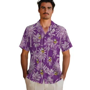 minnesota vikings palm shadows purple hawaiian shirts fashion forward