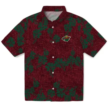 minnesota wild hibiscus petals red hawaiian shirts best selling