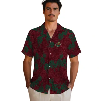 minnesota wild hibiscus petals red hawaiian shirts fashion forward