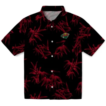 minnesota wild bamboo branches red black hawaiian shirts best selling