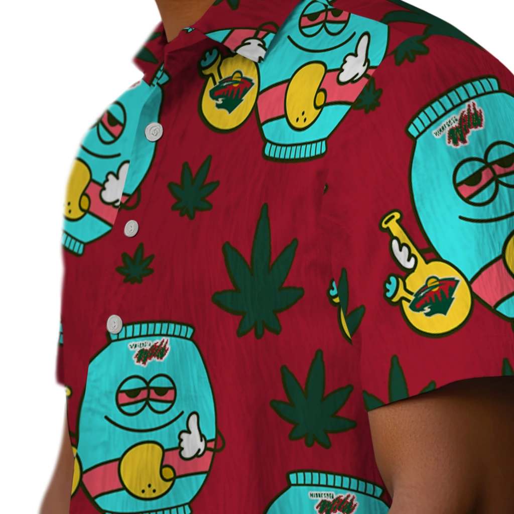 Minnesota Wild Hawaiian Shirt - Chill Vibe minnesota wild bong smile red hawaiian shirts trendy