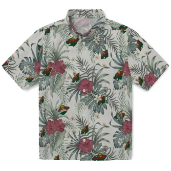 minnesota wild hibiscus designs beige hawaiian shirts best selling
