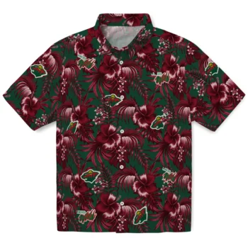 minnesota wild hibiscus exotic red hawaiian shirts best selling