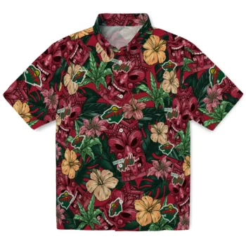 minnesota wild tiki jungle red hawaiian shirts best selling