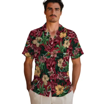 minnesota wild tiki jungle red hawaiian shirts fashion forward