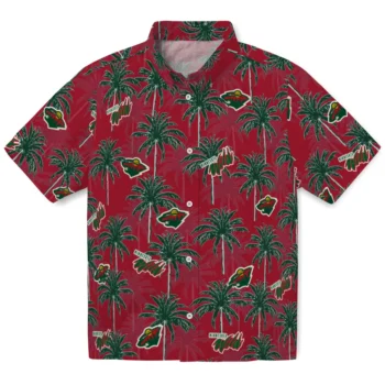 minnesota wild palm grove red hawaiian shirts best selling