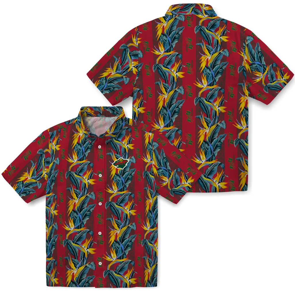 Minnesota Wild Hawaiian Shirt - Paradise Vines minnesota wild paradise vines red hawaiian shirts high quality