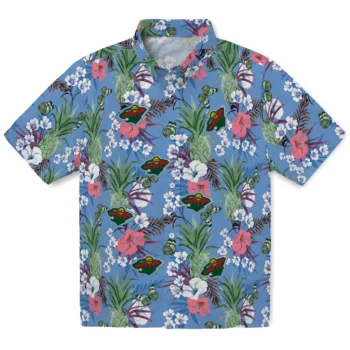 minnesota wild pineapple bouquet best sky blue hawaiian shirts best selling