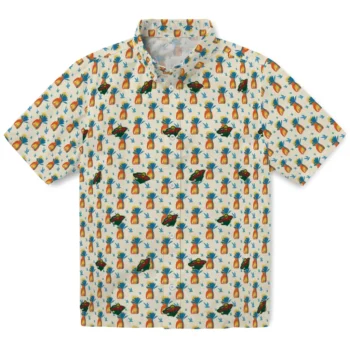 minnesota wild pineapple delight beige hawaiian shirts best selling