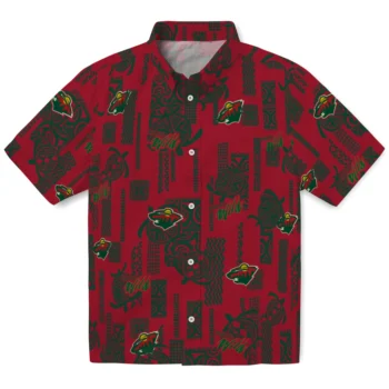minnesota wild turtle lines red hawaiian shirts best selling