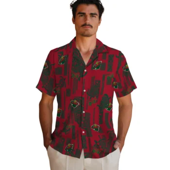 minnesota wild turtle lines red hawaiian shirts fashion forward