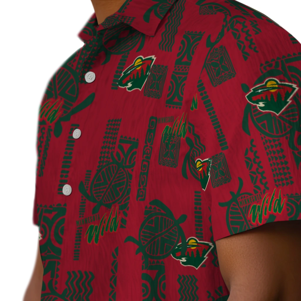 Minnesota Wild Hawaiian Shirt - Turtle Lines minnesota wild turtle lines red hawaiian shirts trendy