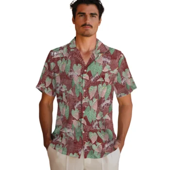 mississippi state bulldogs anthurium overlay maroon hawaiian shirts fashion forward