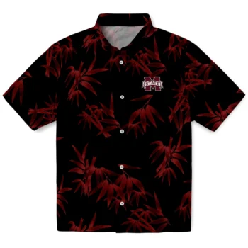 mississippi state bulldogs bamboo branches maroon black hawaiian shirts best selling