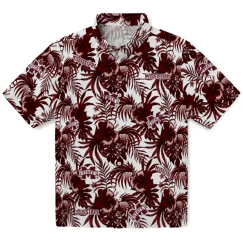 mississippi state bulldogs hibiscus exotic maroon hawaiian shirts best selling