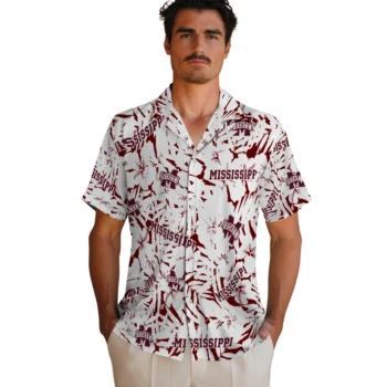 mississippi state bulldogs hibiscus overlay hawaiian shirts fashion forward