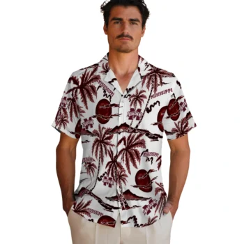 mississippi state bulldogs palm sunset hawaiian shirts fashion forward