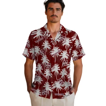 mississippi state bulldogs palm grove maroon hawaiian shirts fashion forward