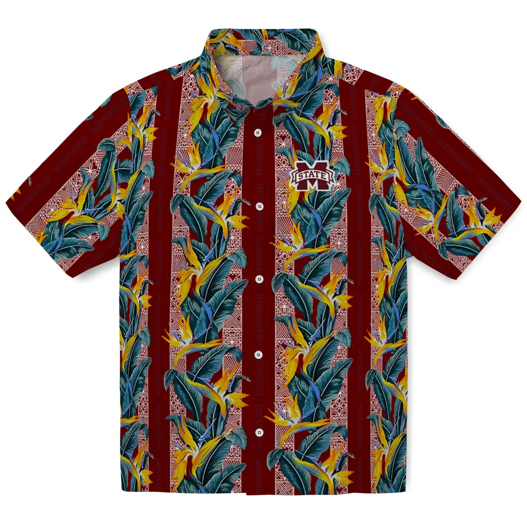 Mississippi State Bulldogs Hawaiian Shirt - Paradise Vines mississippi state bulldogs paradise vines maroon hawaiian shirts best selling