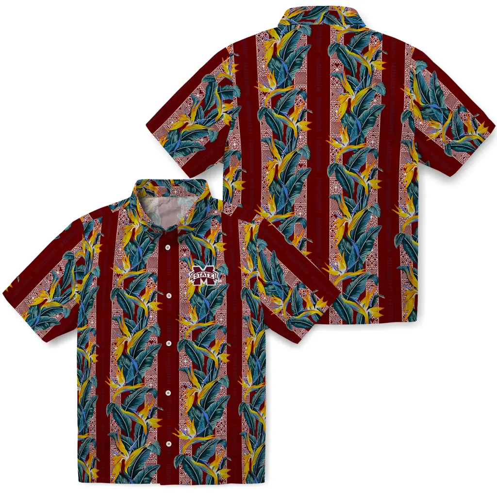 Mississippi State Bulldogs Hawaiian Shirt - Paradise Vines mississippi state bulldogs paradise vines maroon hawaiian shirts high quality