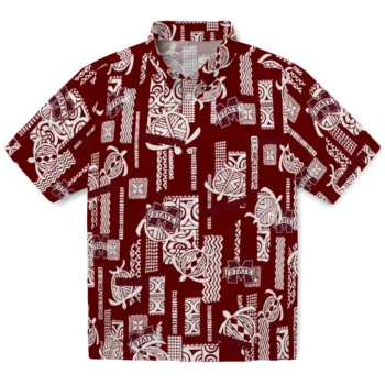 mississippi state bulldogs turtle lines maroon hawaiian shirts best selling