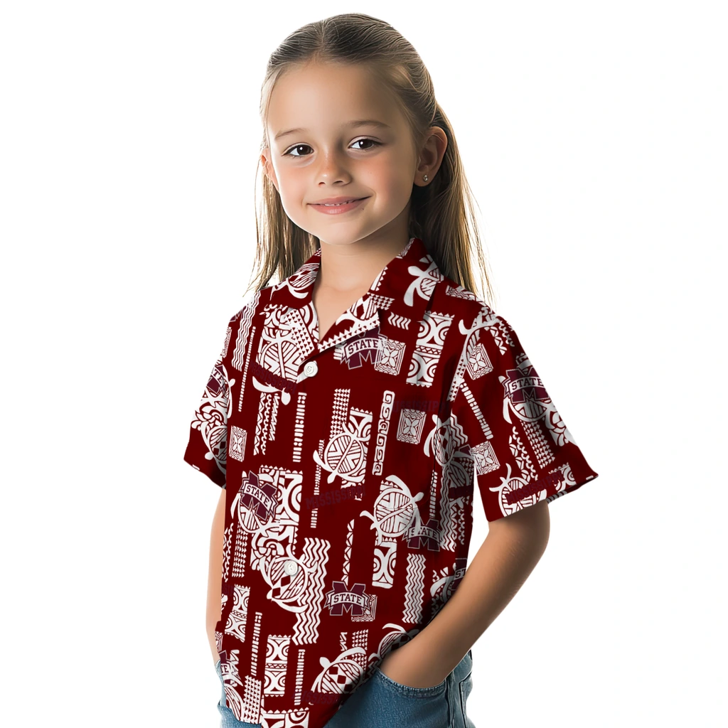 Mississippi State Bulldogs Hawaiian Shirt - Turtle Lines mississippi state bulldogs turtle lines maroon hawaiian shirts premium grade