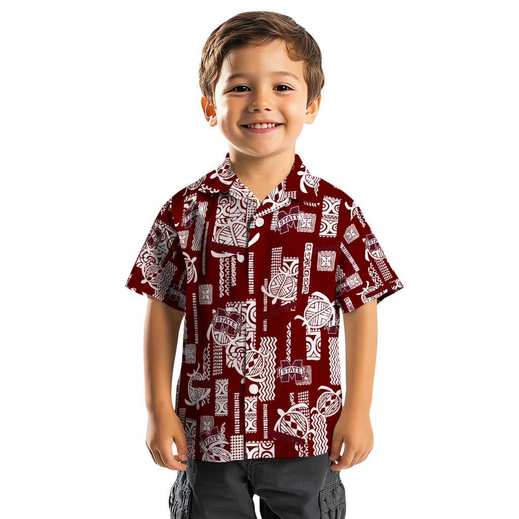 Mississippi State Bulldogs Hawaiian Shirt - Turtle Lines mississippi state bulldogs turtle lines maroon hawaiian shirts top rated