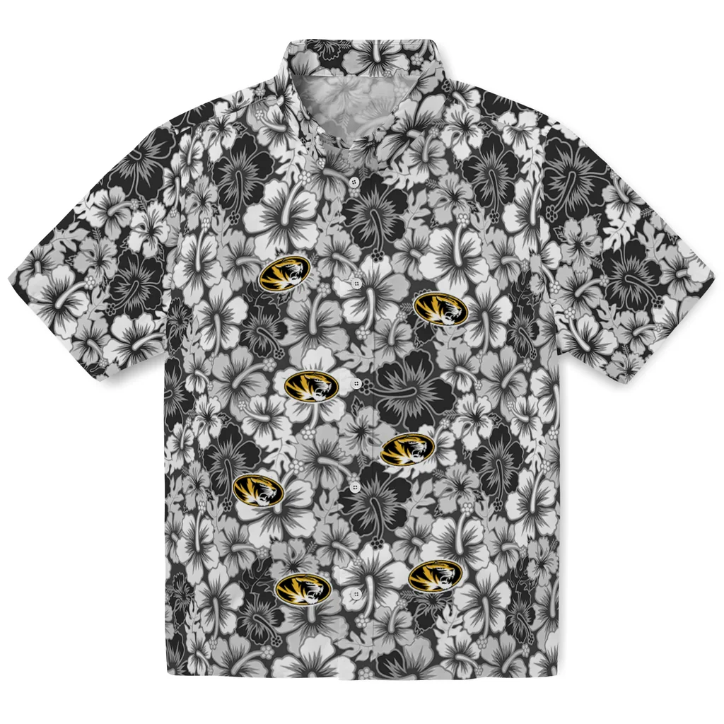 Missouri Tigers Hawaiian Shirt - Hibiscus Blooms missouri tigers hibiscus blooms black hawaiian shirts best selling