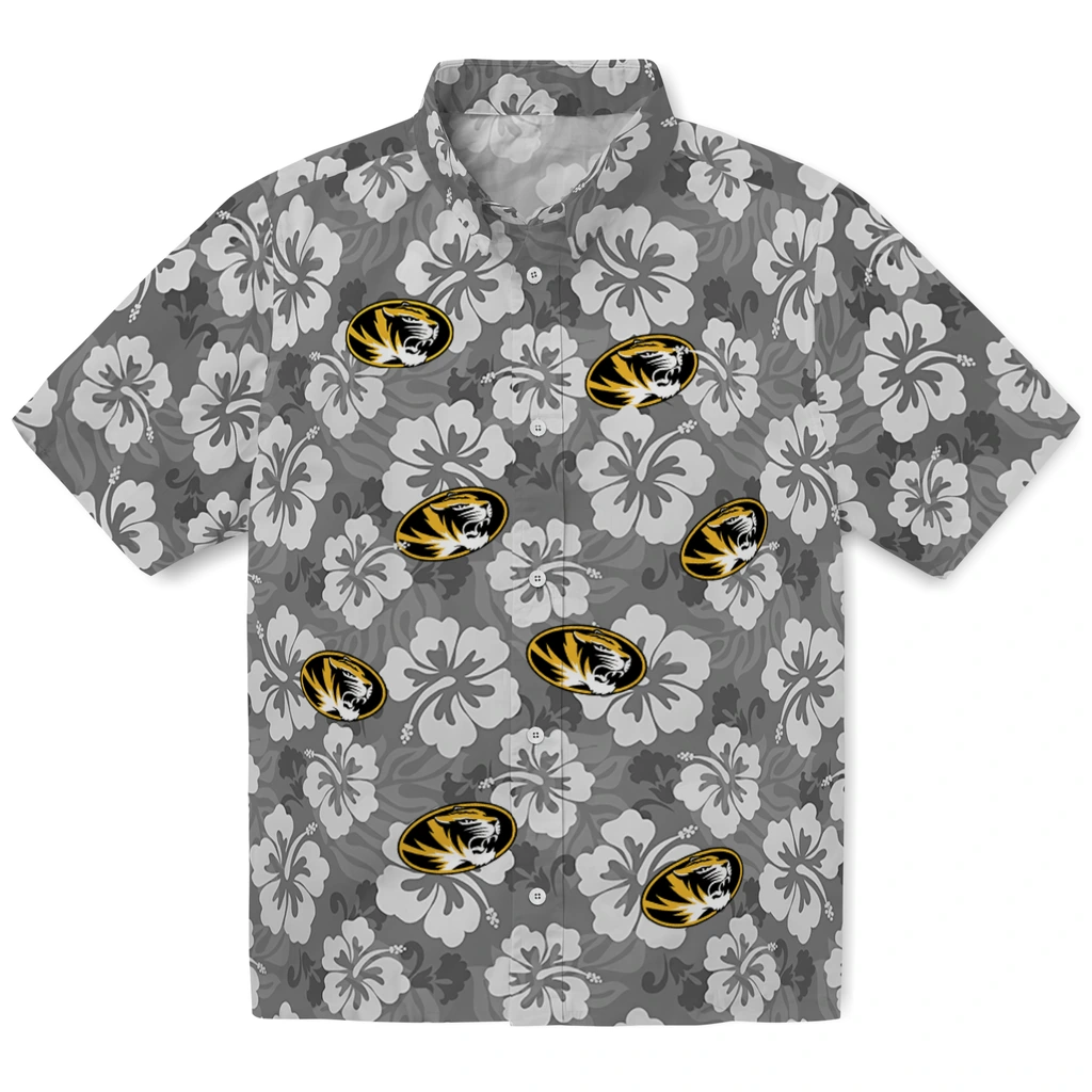 Missouri Tigers Hawaiian Shirt - Hibiscus Cluster missouri tigers hibiscus cluster black hawaiian shirts best selling