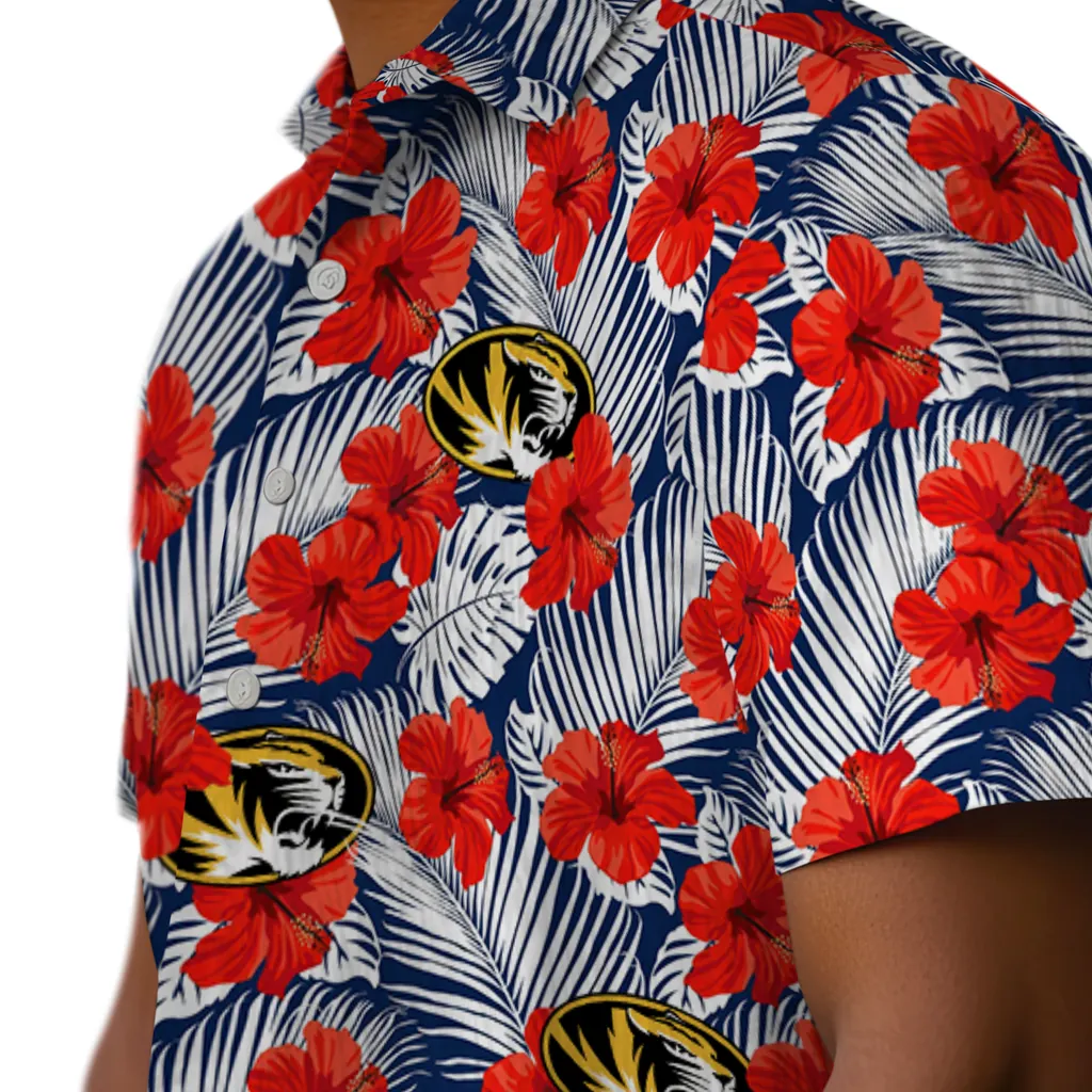 Missouri Tigers Hawaiian Shirt - Hibiscus Fiesta missouri tigers hibiscus fiesta red royal blue hawaiian shirts trendy