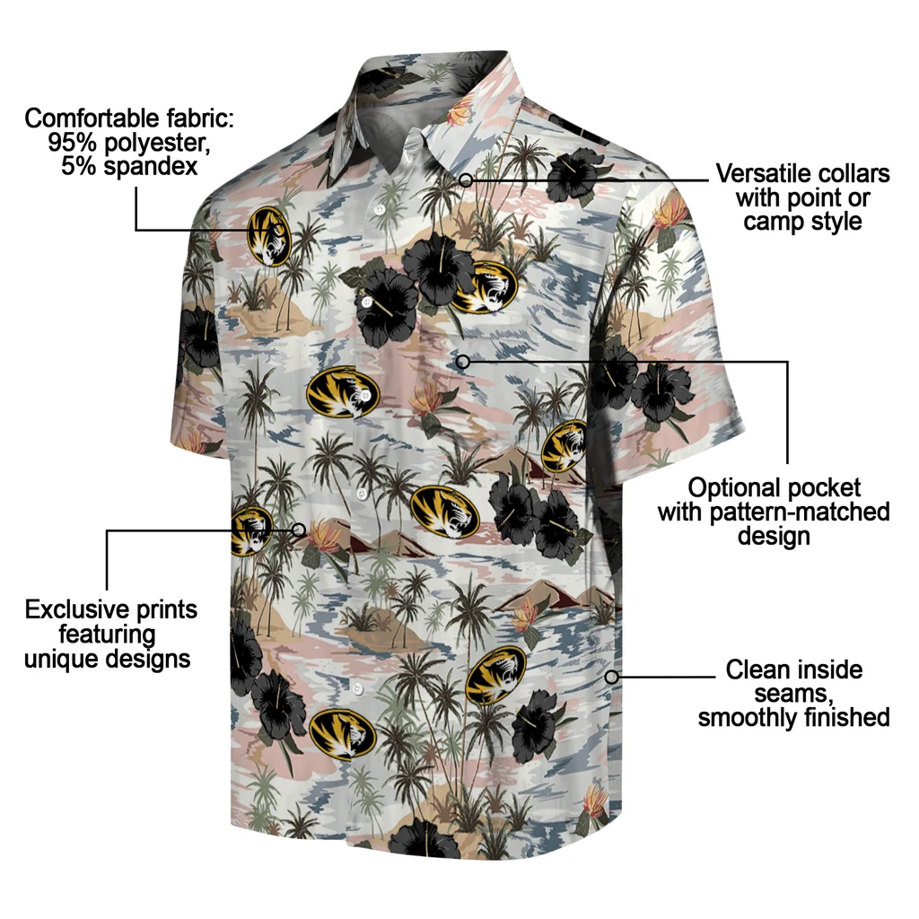 Missouri Tigers Hawaiian Shirt - Hibiscus Seaside missouri tigers hibiscus seaside white hawaiian shirts new arrival