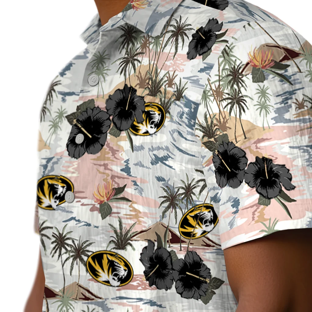Missouri Tigers Hawaiian Shirt - Hibiscus Seaside missouri tigers hibiscus seaside white hawaiian shirts trendy
