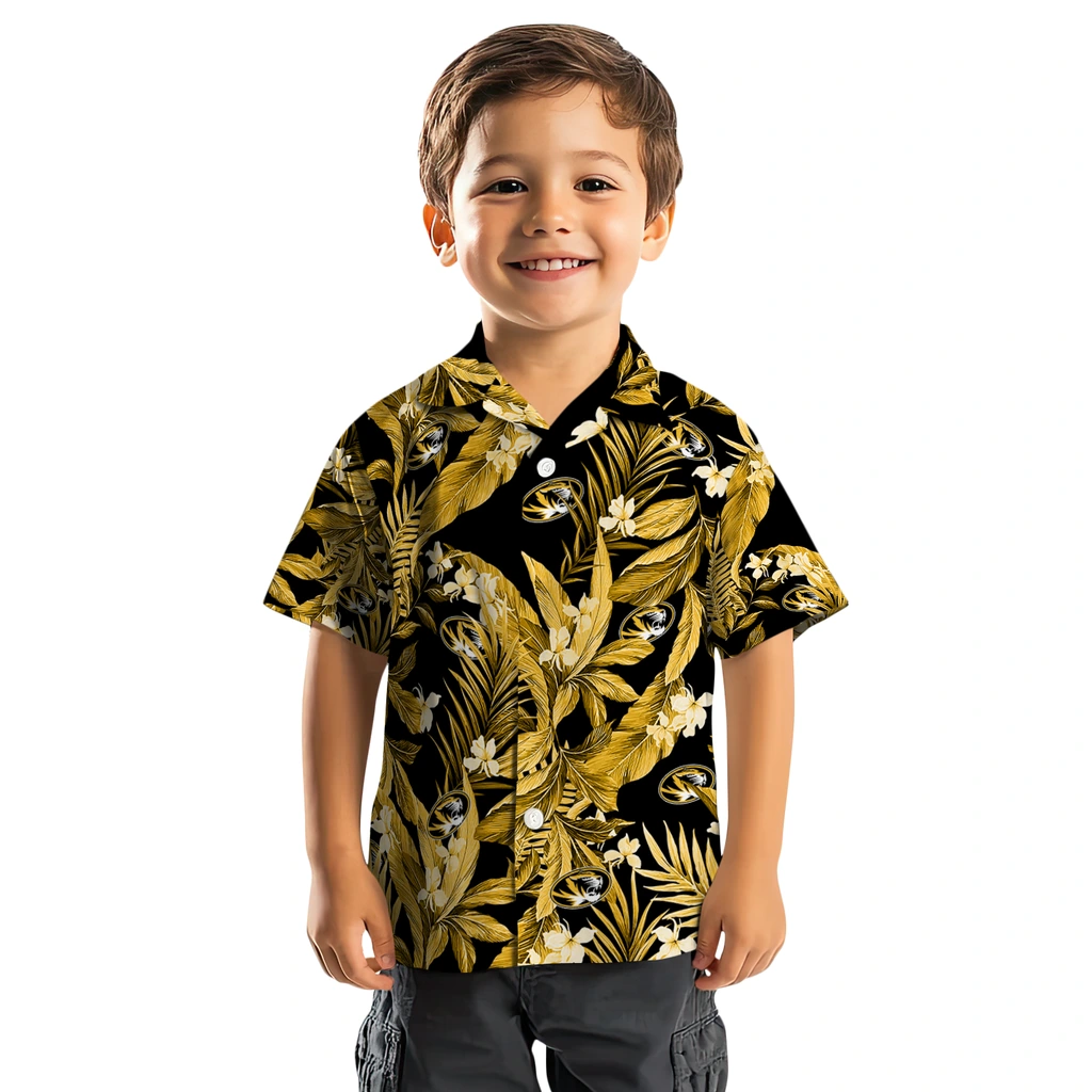 Missouri Tigers Hawaiian Shirt - Palm Leaves missouri tigers palm leaves black hawaiian shirts top rated