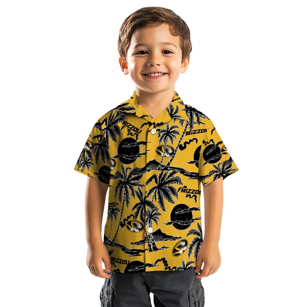 Missouri Tigers Hawaiian Shirt - Palm Sunset missouri tigers palm sunset hawaiian shirts top rated