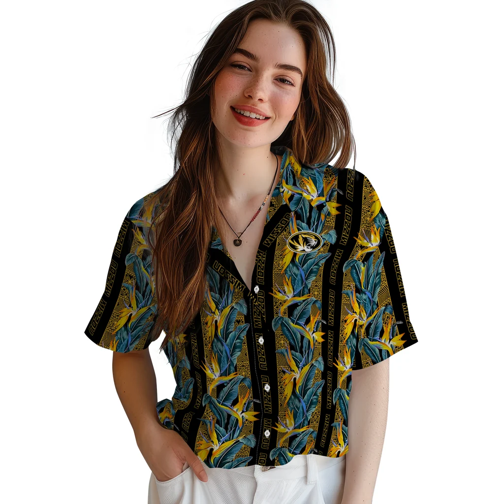 Missouri Tigers Hawaiian Shirt - Paradise Vines missouri tigers paradise vines black hawaiian shirts latest model