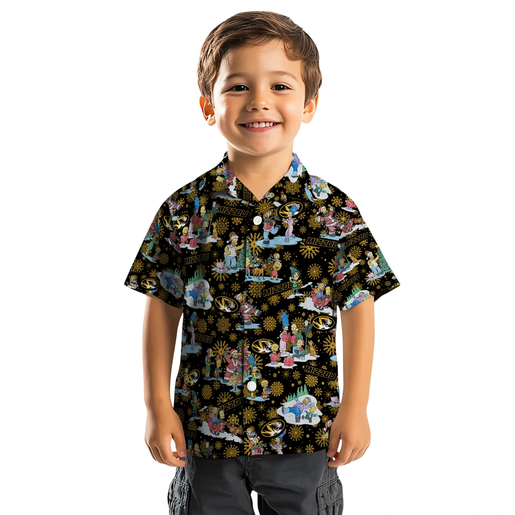 Missouri Tigers Hawaiian Shirt - Simpsons Christmas missouri tigers simpsons christmas black hawaiian shirts top rated