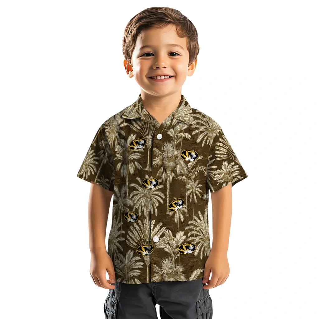 Missouri Tigers Hawaiian Shirt - Vintage Palm Tree missouri tigers palm shadows black hawaiian shirts top rated
