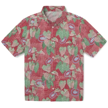 montreal canadiens anthurium overlay red hawaiian shirts best selling