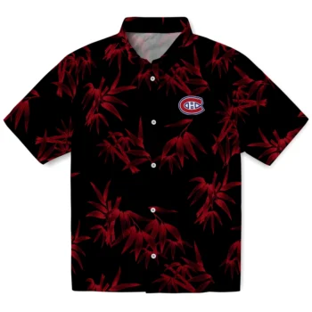 montreal canadiens bamboo branches red black hawaiian shirts best selling