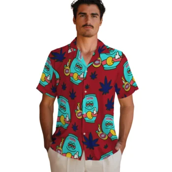 montreal canadiens bong smile red hawaiian shirts fashion forward
