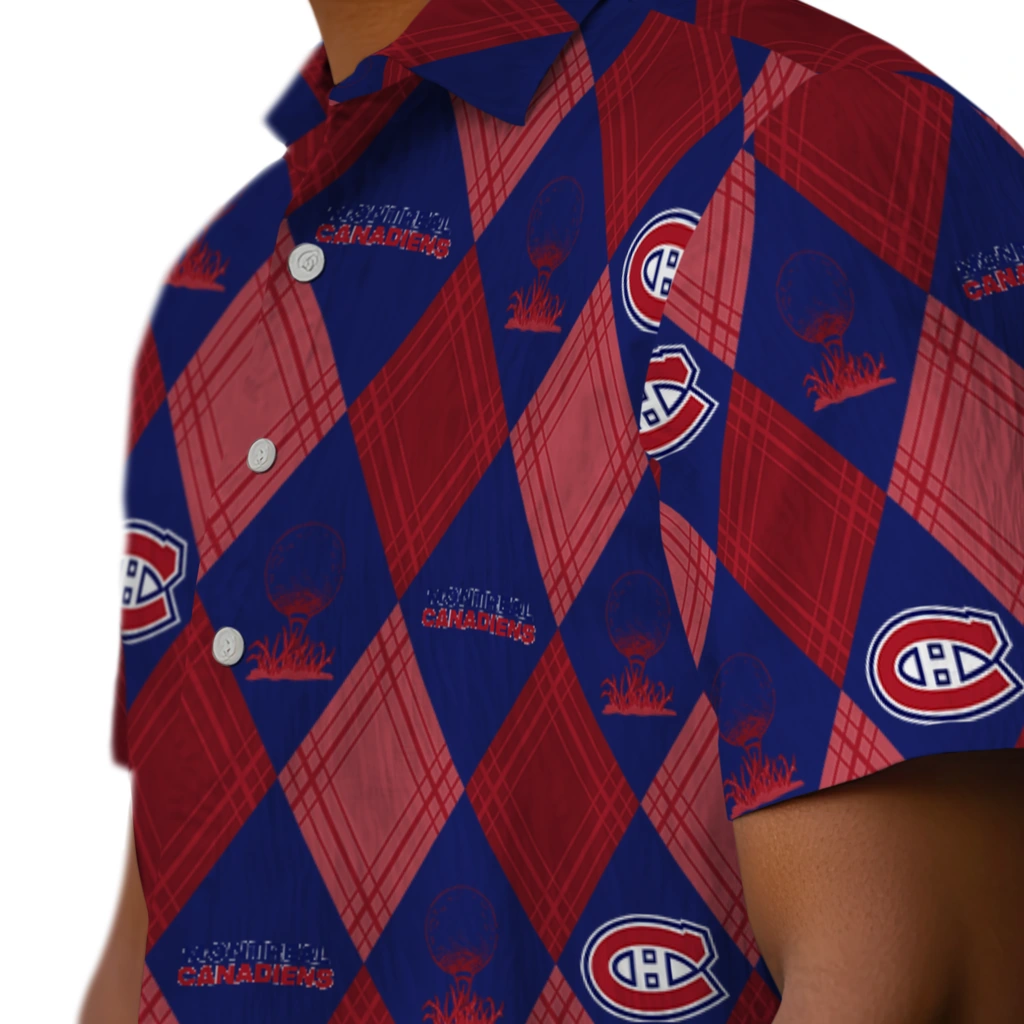 Montreal Canadiens Hawaiian Shirt - Golfing Plaid montreal canadiens balloon plaid red hawaiian shirts trendy