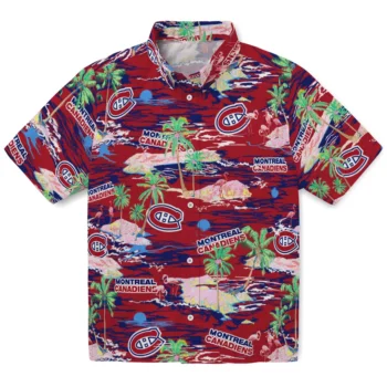 montreal canadiens flamingo retreat red hawaiian shirts best selling