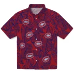 Montreal Canadiens Hawaiian Shirt – Leaf Outline